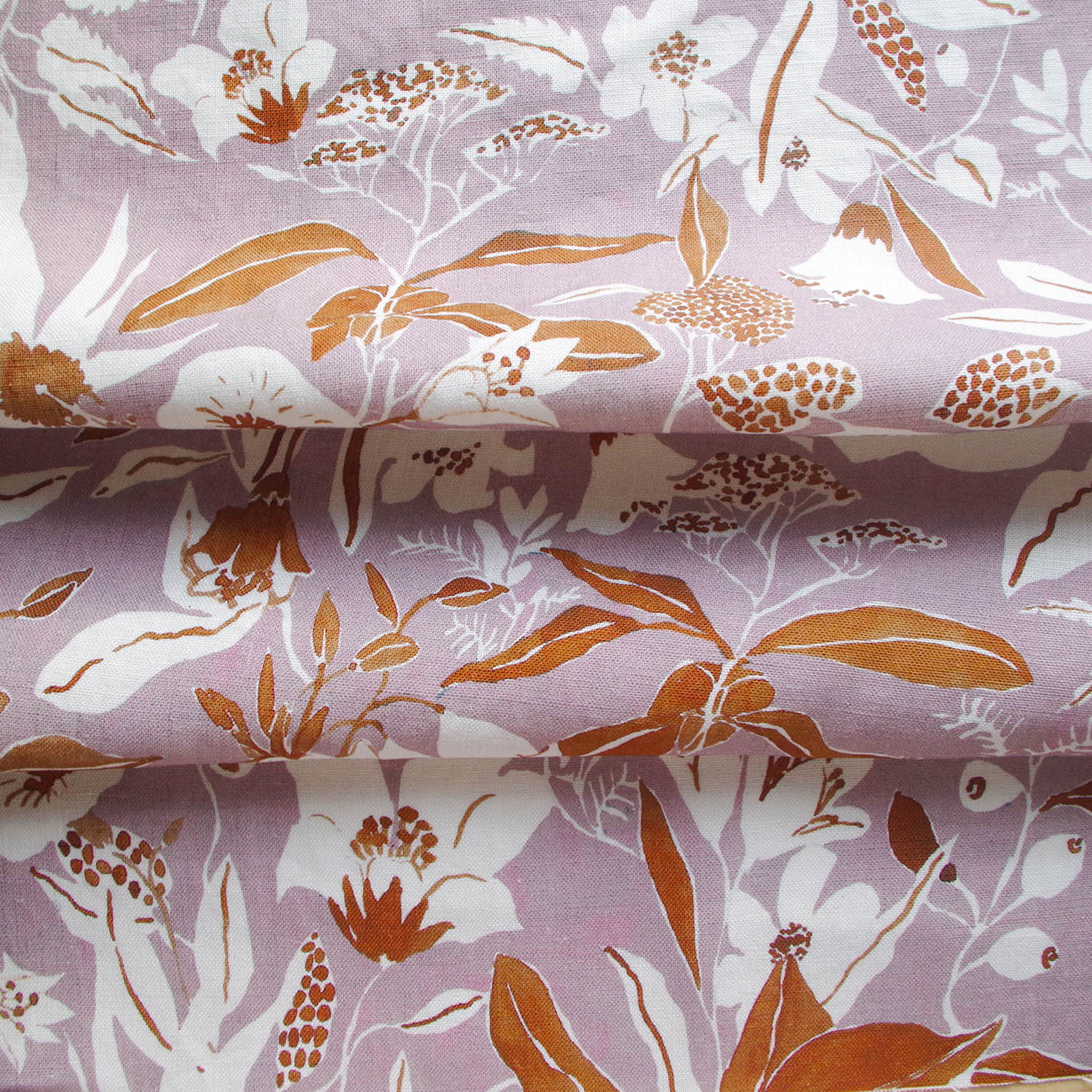 Printed Night Garden Fabric - Lavender