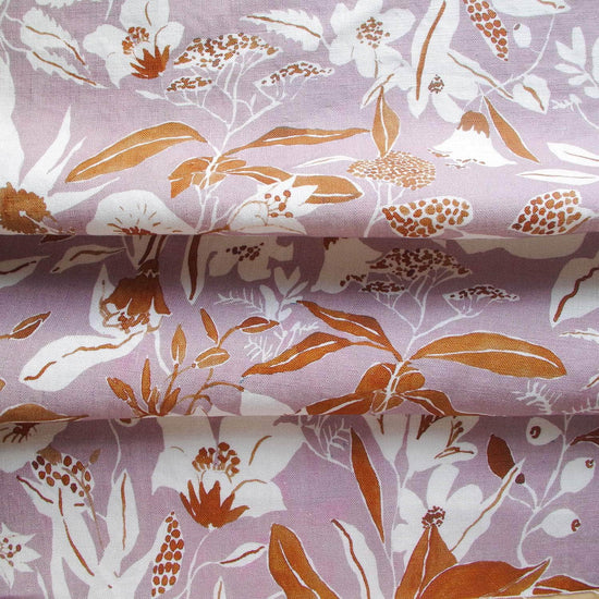 Printed Night Garden Fabric - Lavender