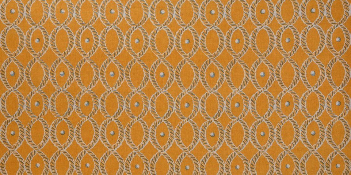 Dolly Fabric in Gold and Blue
