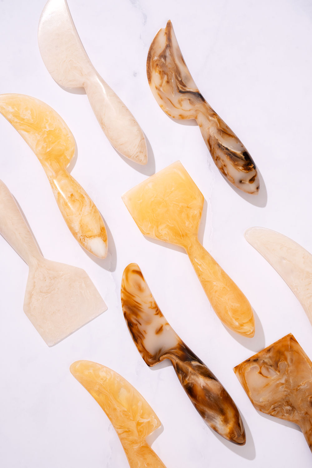 Resin Cheese Knife, Brown (Set of 3)