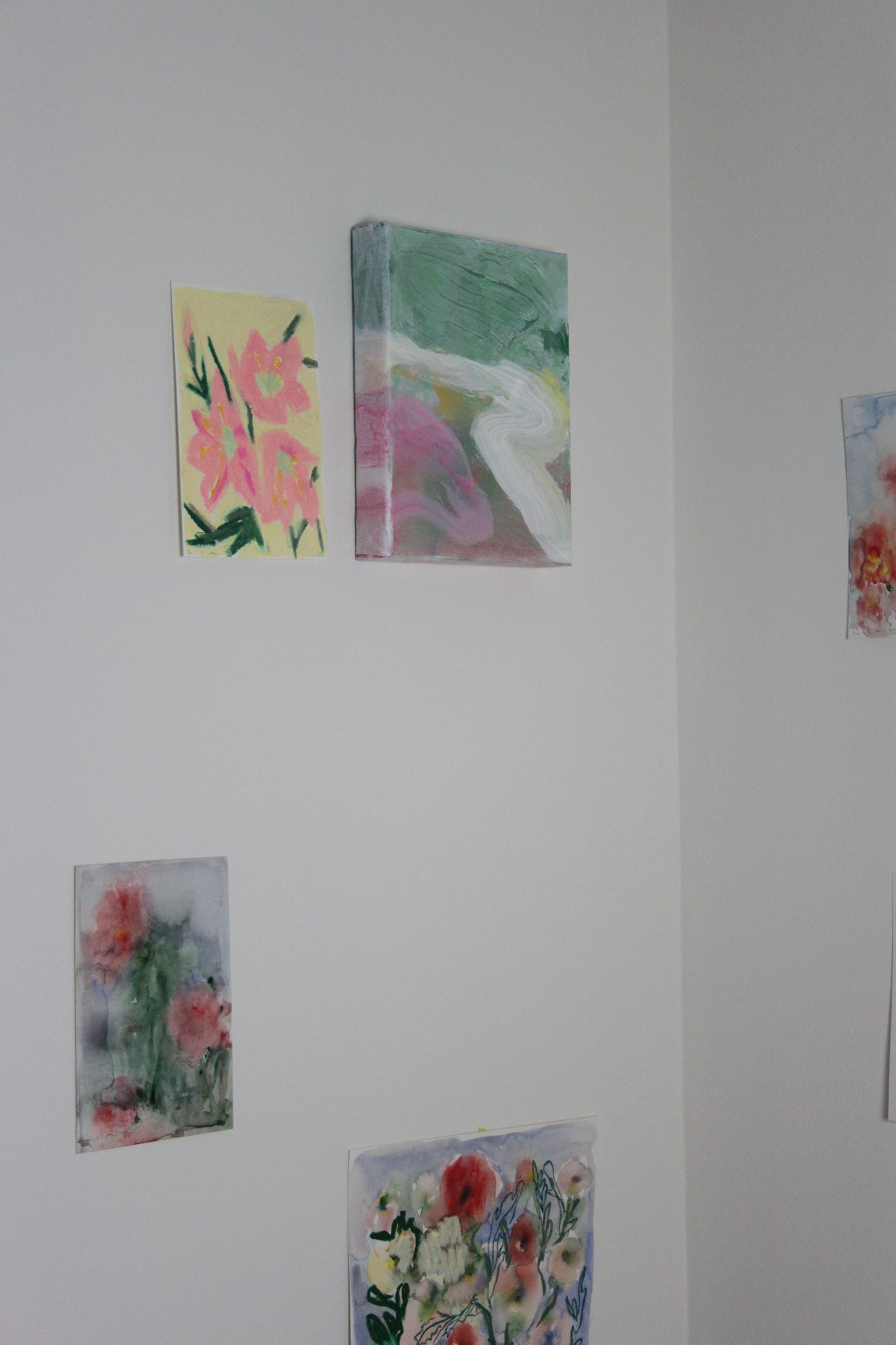 Pink Flowers - Original Painting
