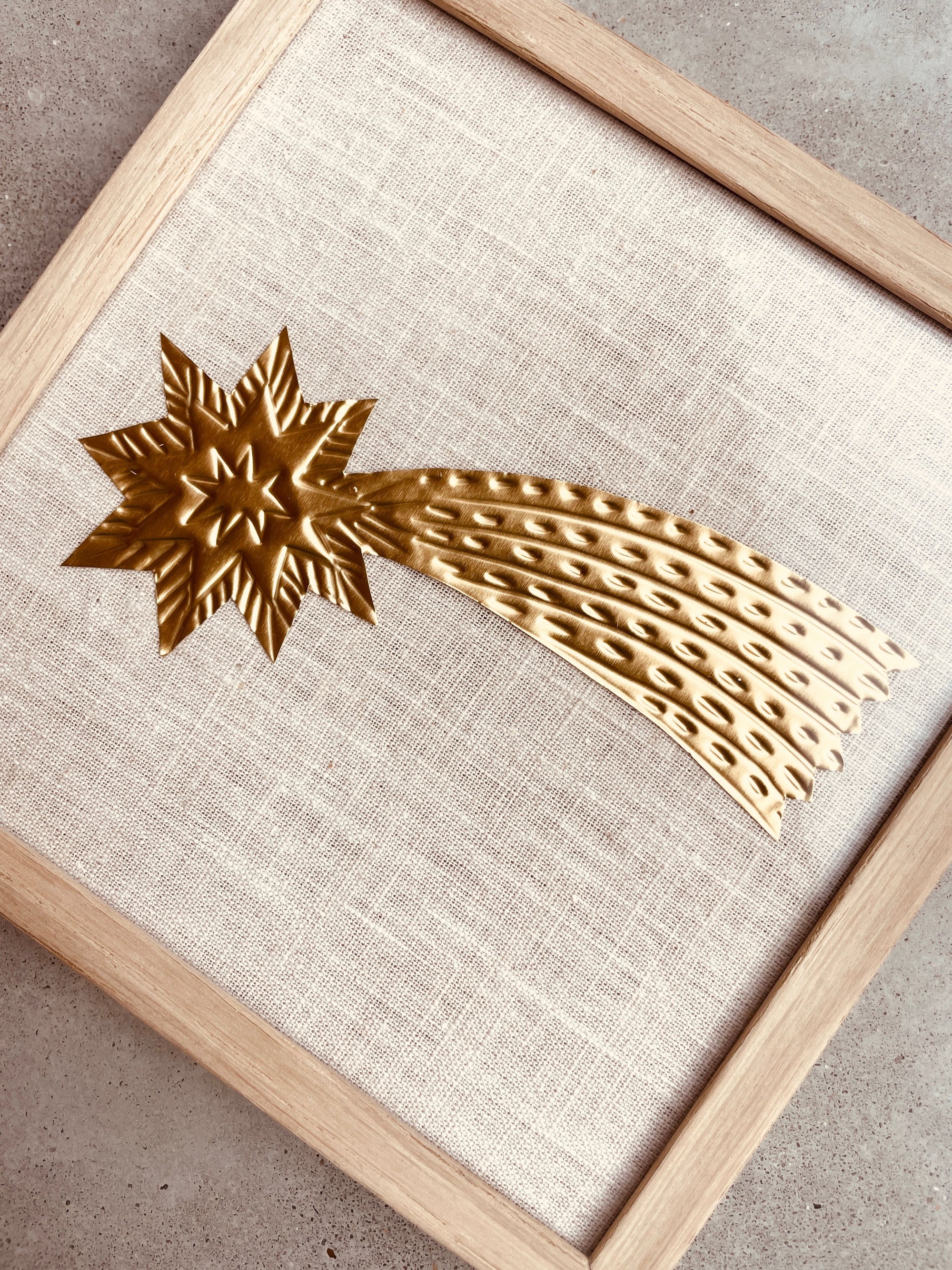 Gold Foil Art Piece - Shooting Star