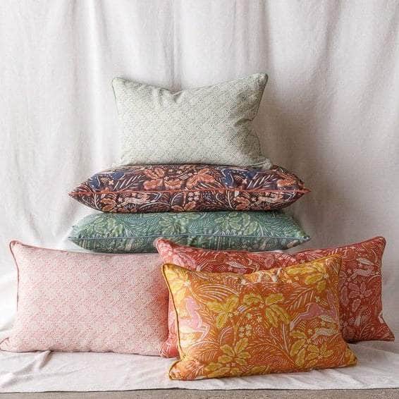 Thatch Bolster Cushion in Pink