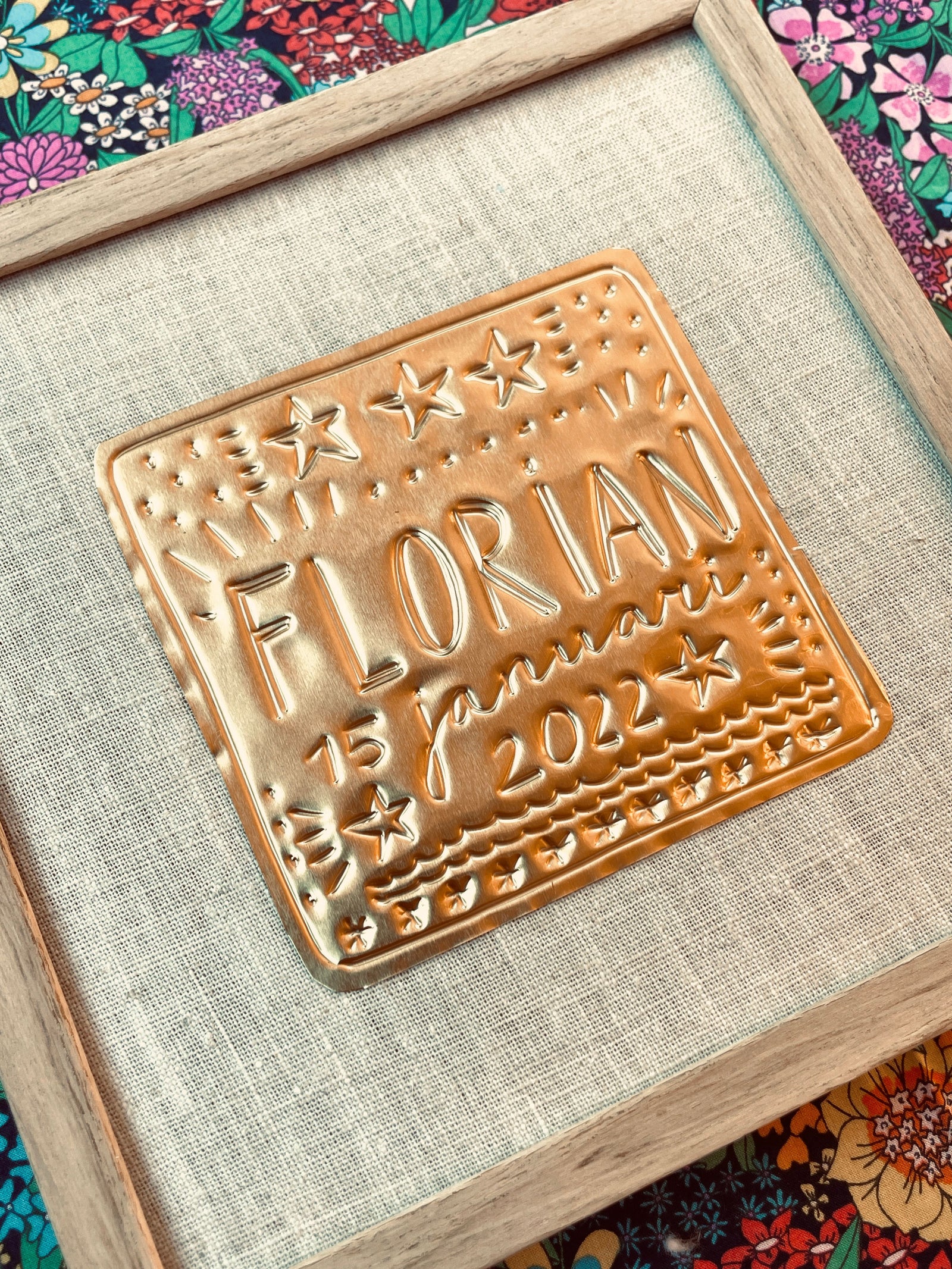 Gold Foil Art Piece - Custom Made with Name