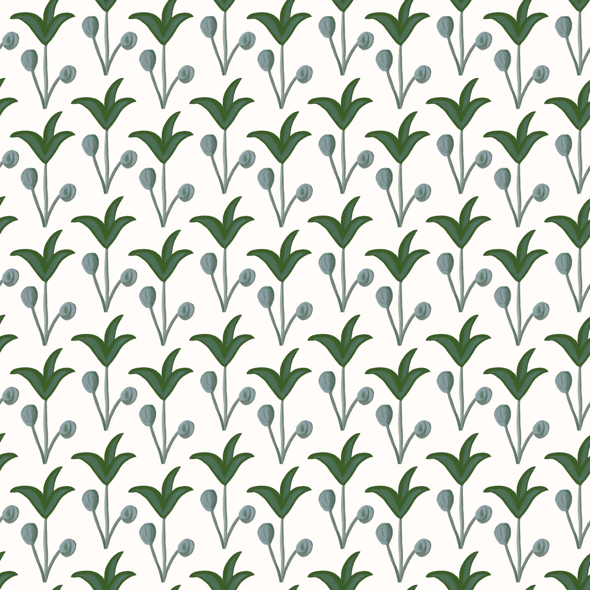 Spring Rhythm Wallpaper - Green
