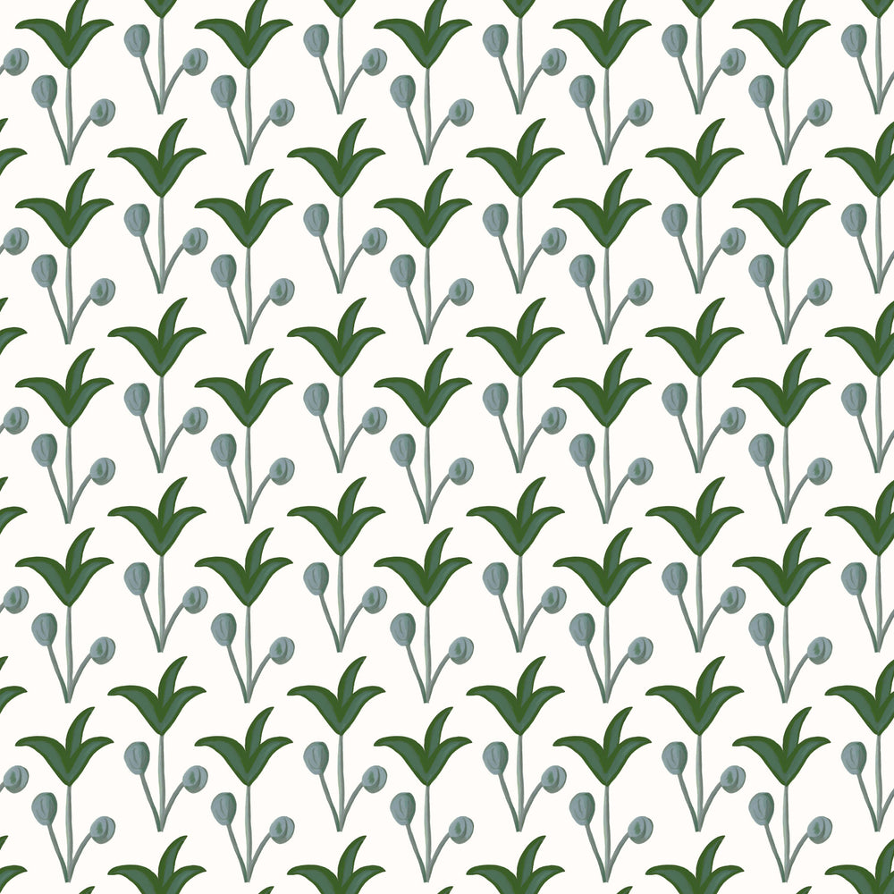 Spring Rhythm Wallpaper - Green
