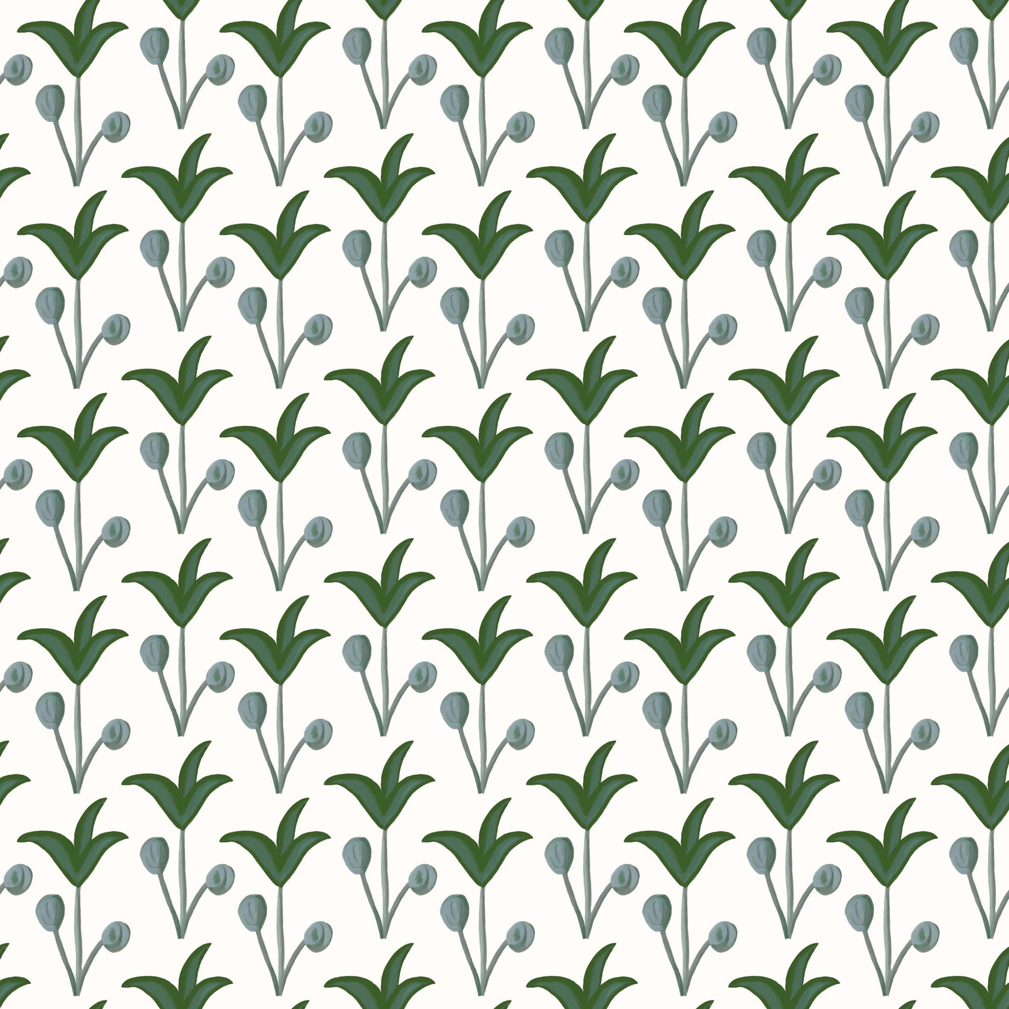 Spring Rhythm Wallpaper - Green