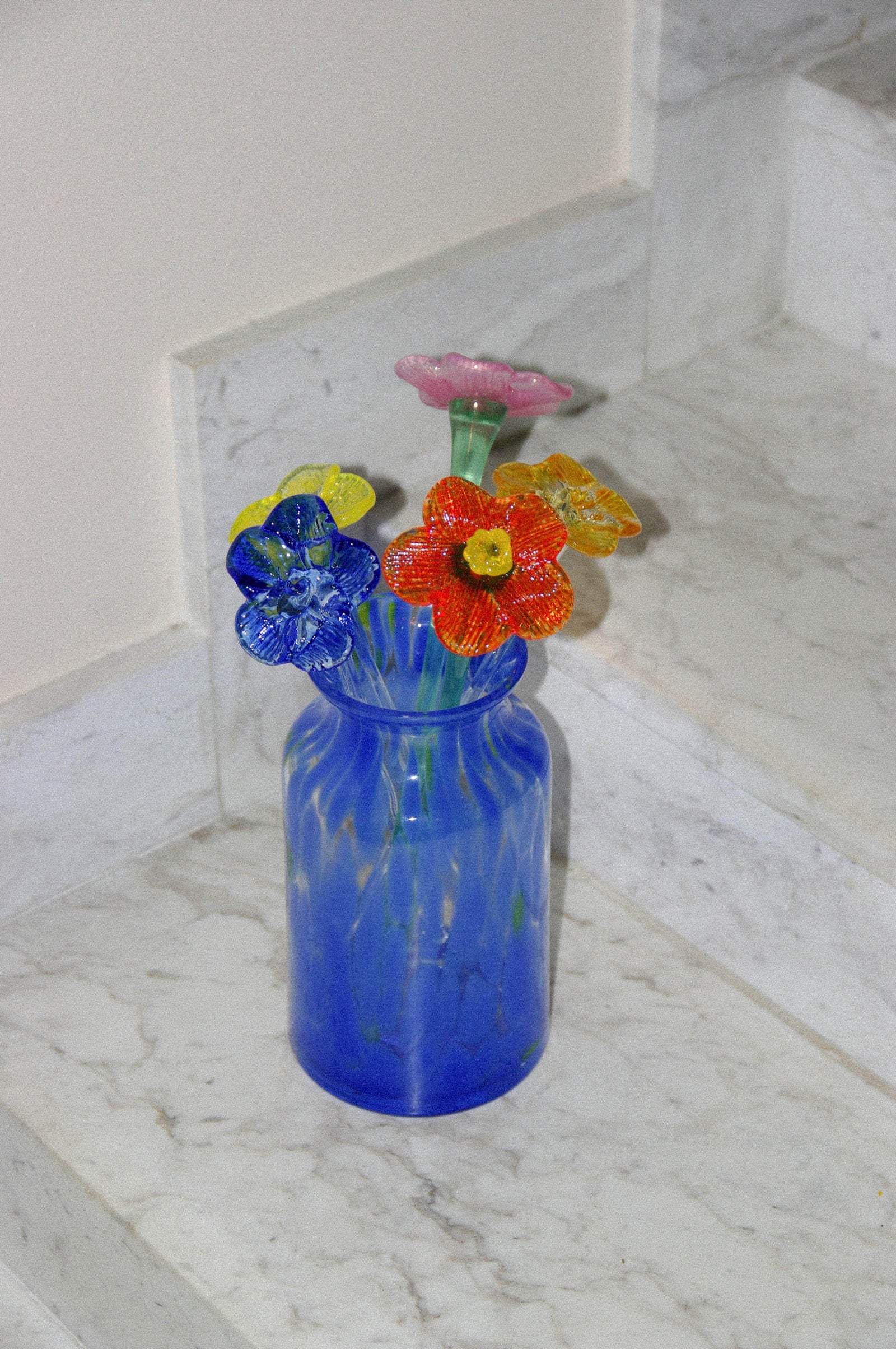 Mouth-blown Crystal Flower Bouquet