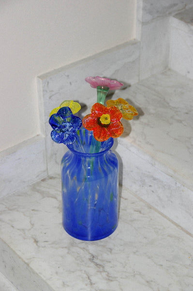 Mouth-blown Crystal Flower Bouquet