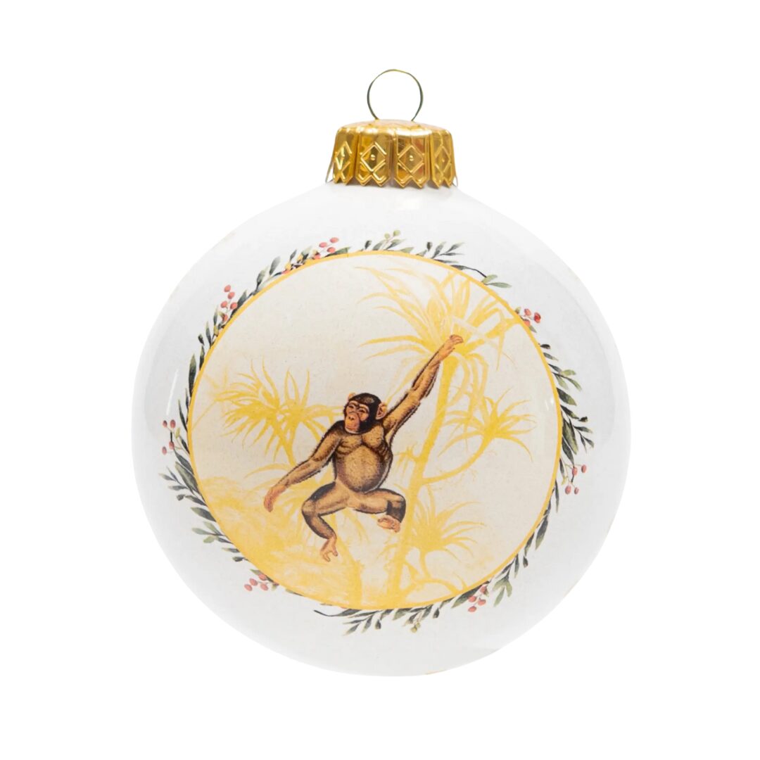 Ceramic Christmas Bauble Made in Italy - Monkey