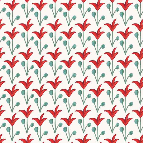 Spring Rhythm Wallpaper - Red