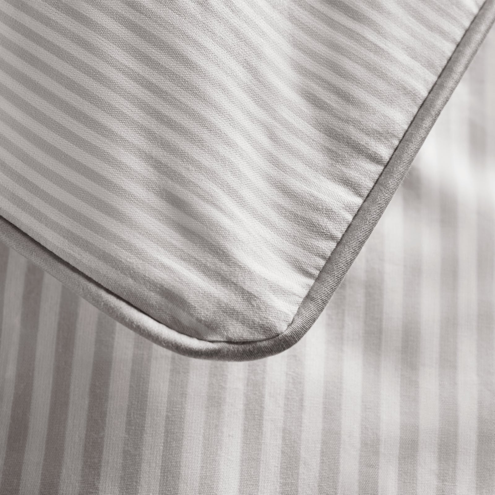 Luxury Organic Dove Grey Striped Pillowcases