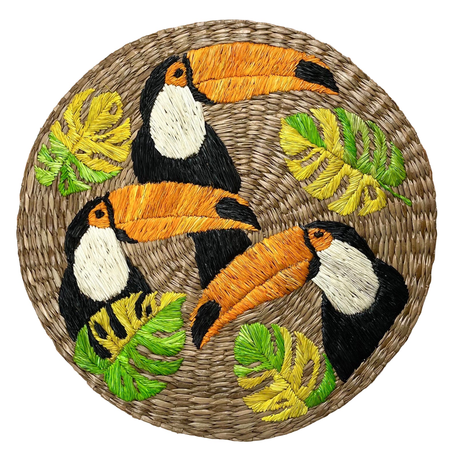 ’The Raffia Placemat’ - Toucan Birds (pair)