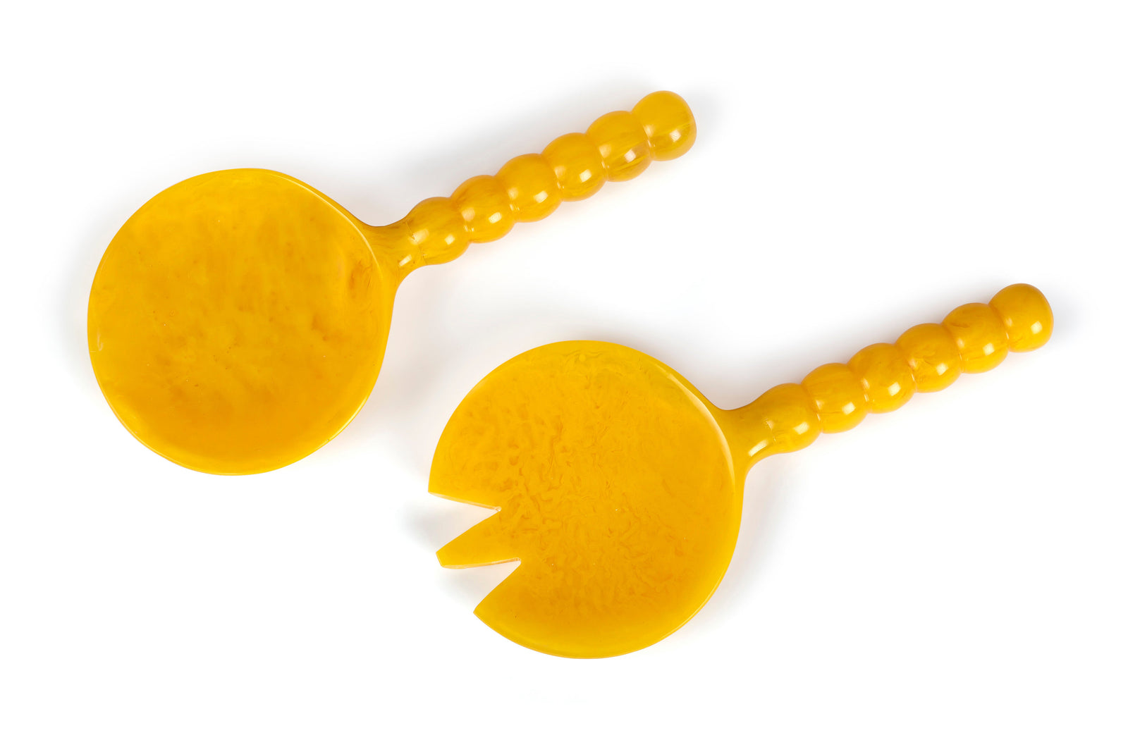 Resin Salad Server- Yellow (Set of 2)