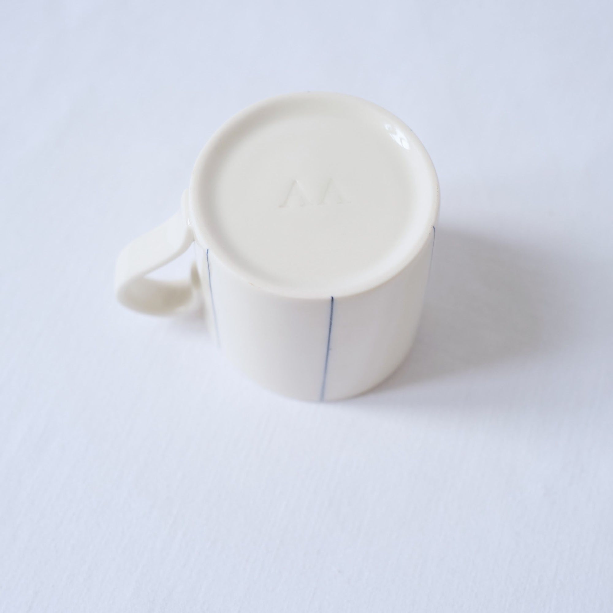 Small Mug with Cobalt Blue Stripes