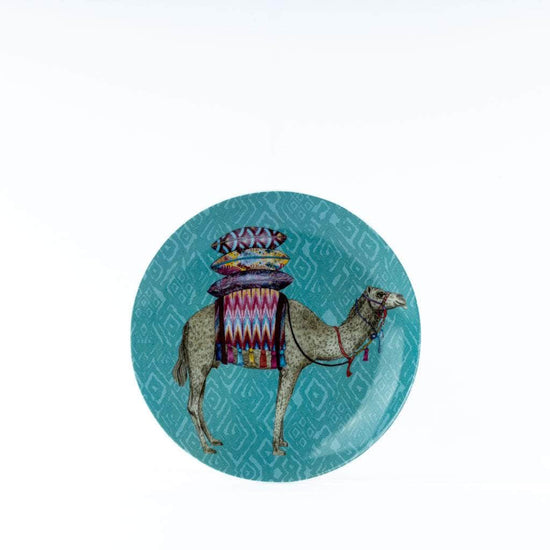 Les Ottomans x Matthew Williamson Porcelain Plate - Blue Camel