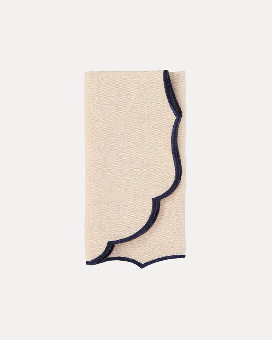 Belmonte Napkin, Beige with Black