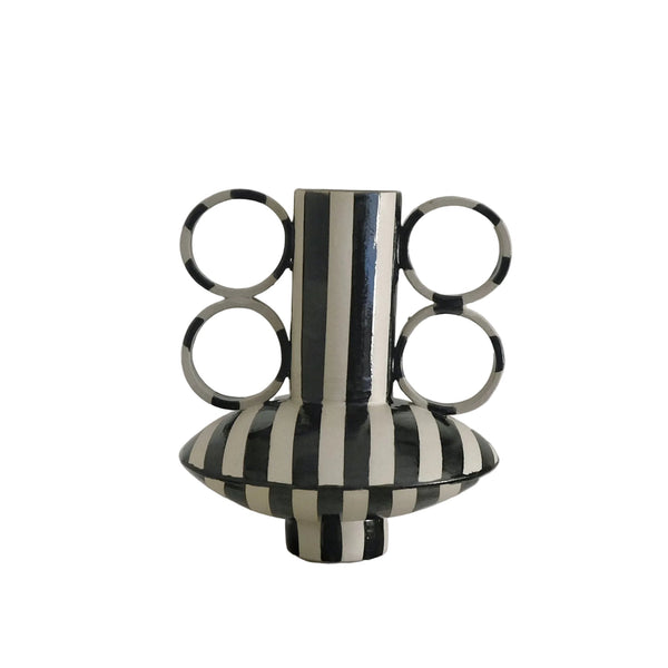 Zebrino - Porcelain Vase - Black and White