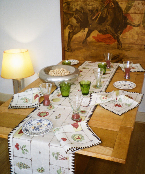 Redwork Table Runner in Black