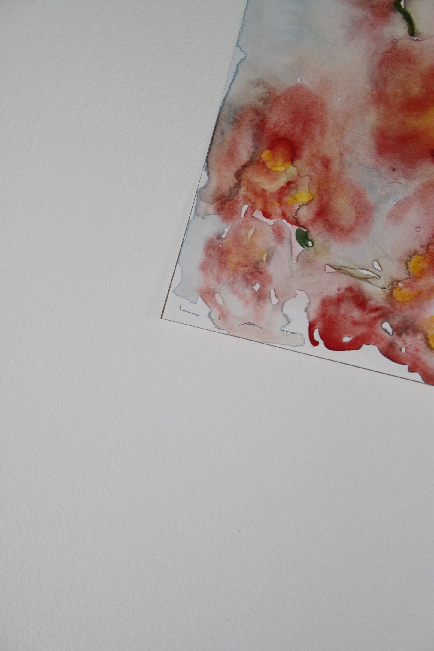 Red Flowers Blue Sky - Original Painting