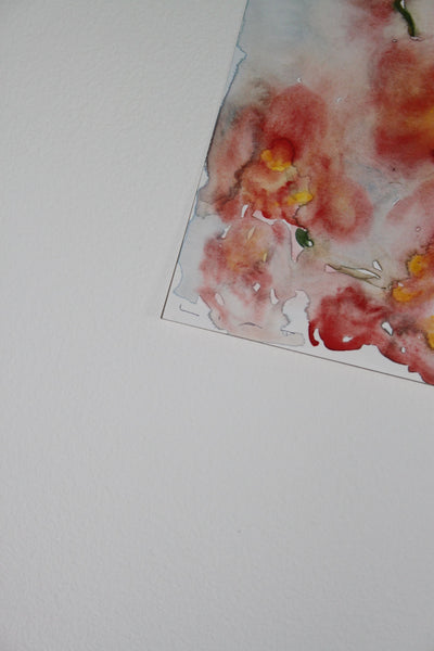 Red Flowers Blue Sky - Original Painting