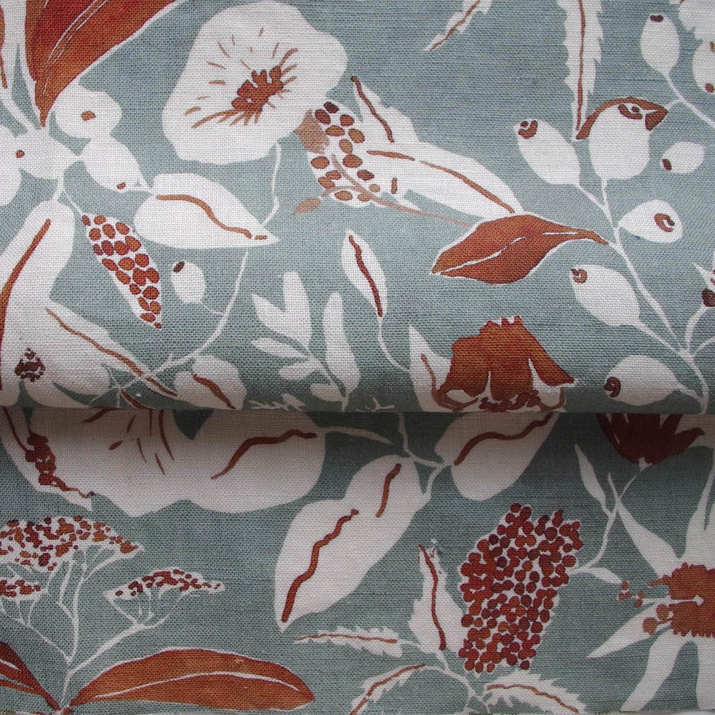 Printed Night Garden Fabric - Blue