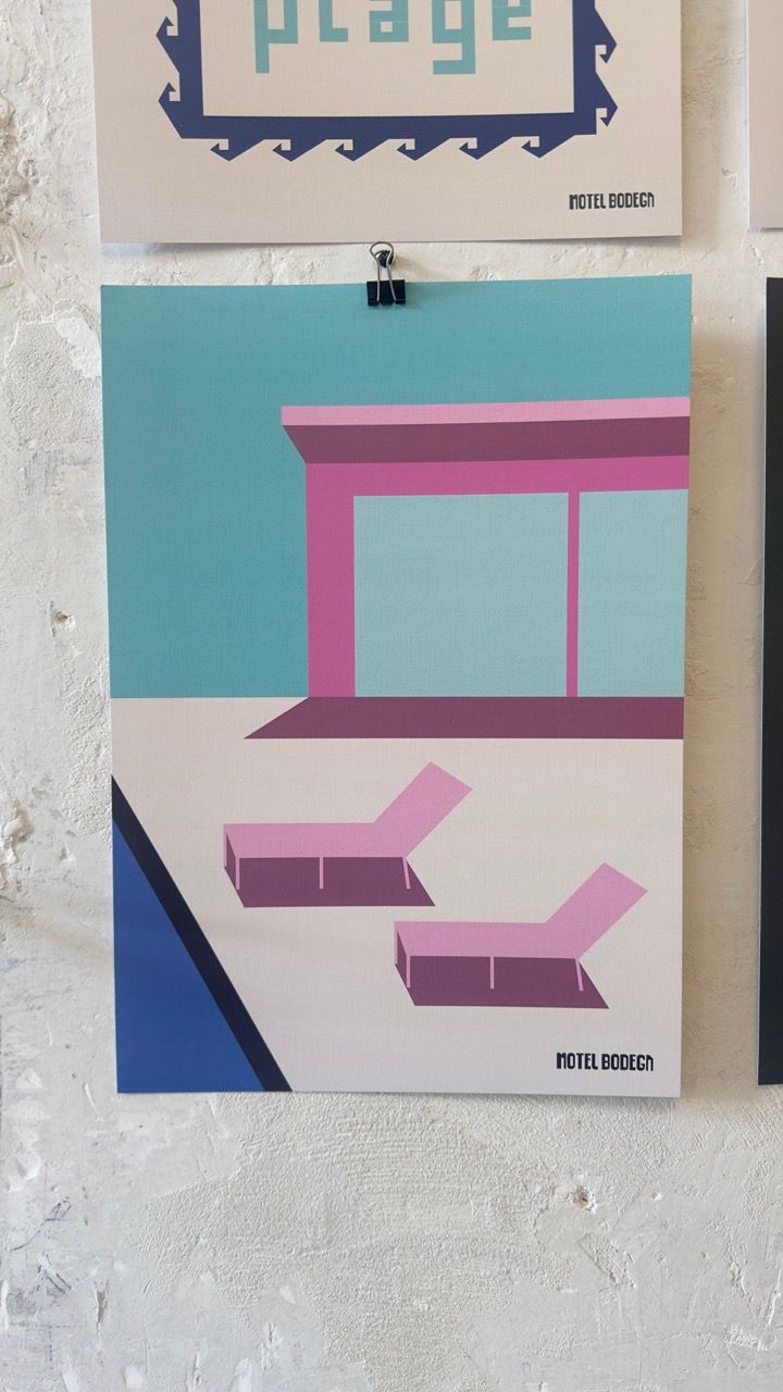 Sun Loungers A3 Print