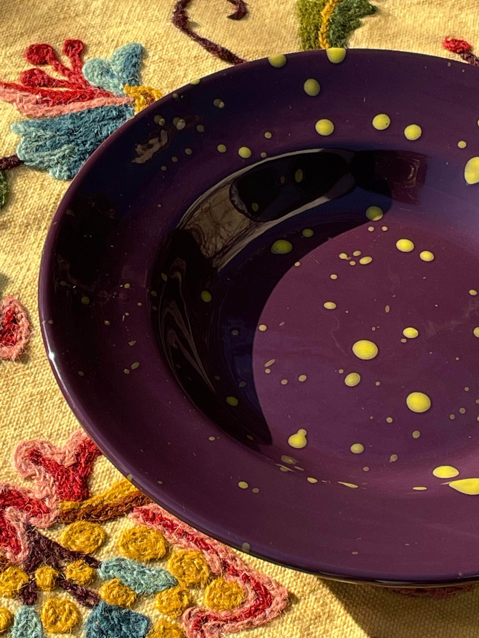 Hand Splatter Terracotta Soup Plate