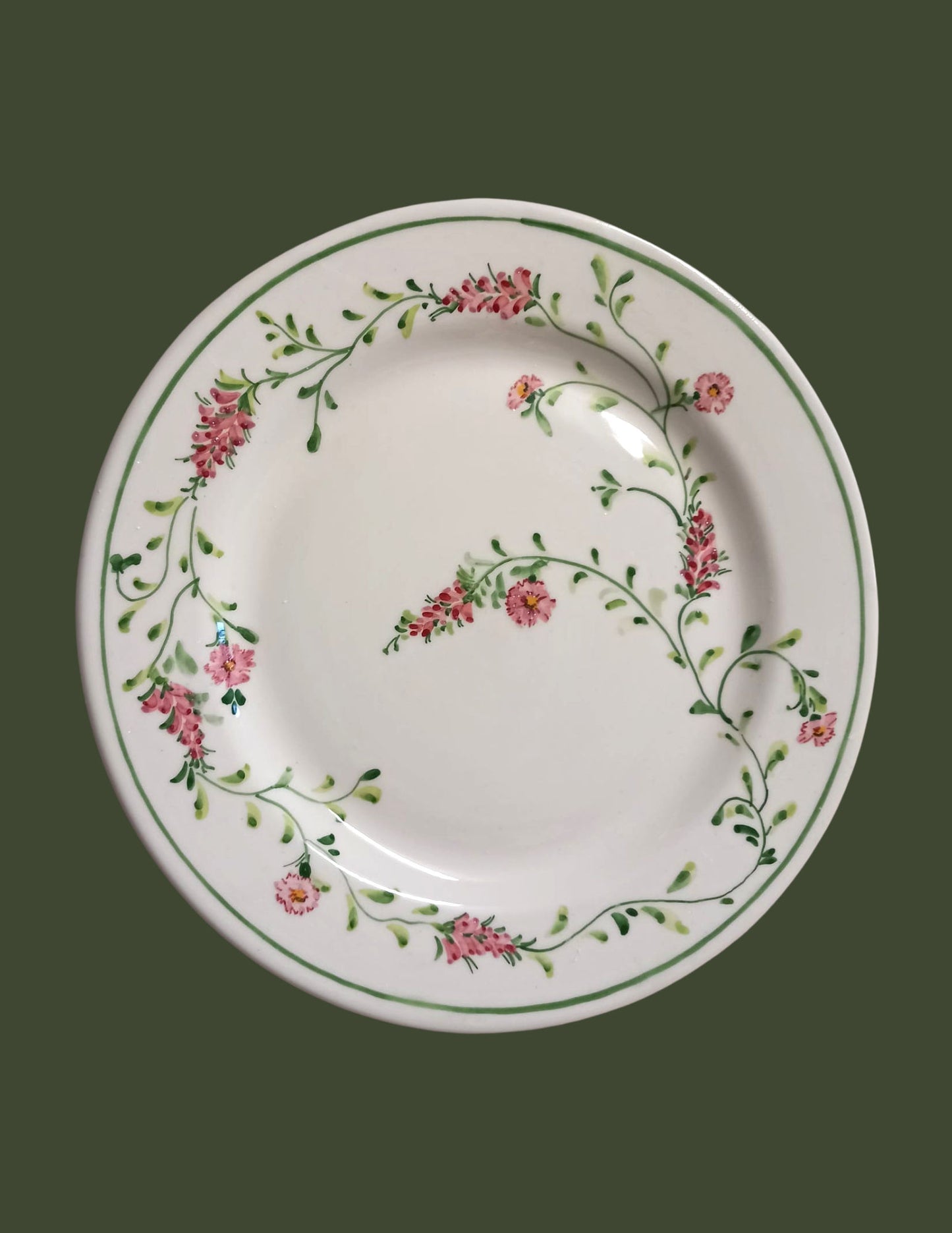Ceramic Floral Plate Set of Four