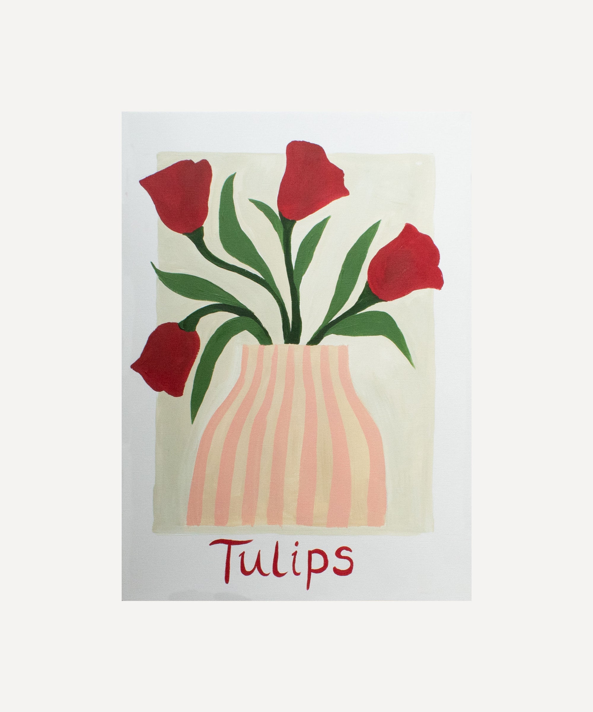 Tulips in Stripe vase- Original painting