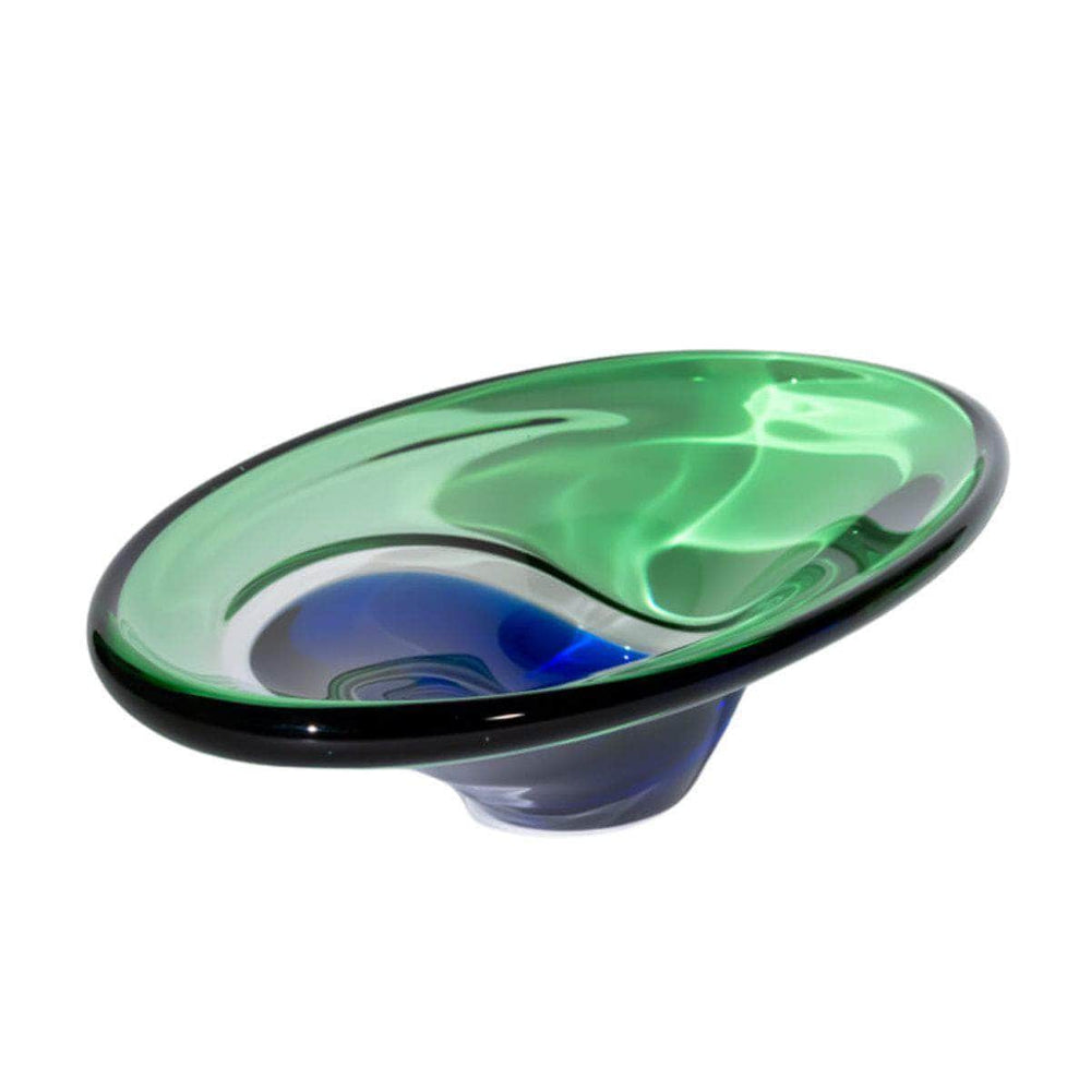 Vintage Blue and Green Bohemian Bowl by Beranek