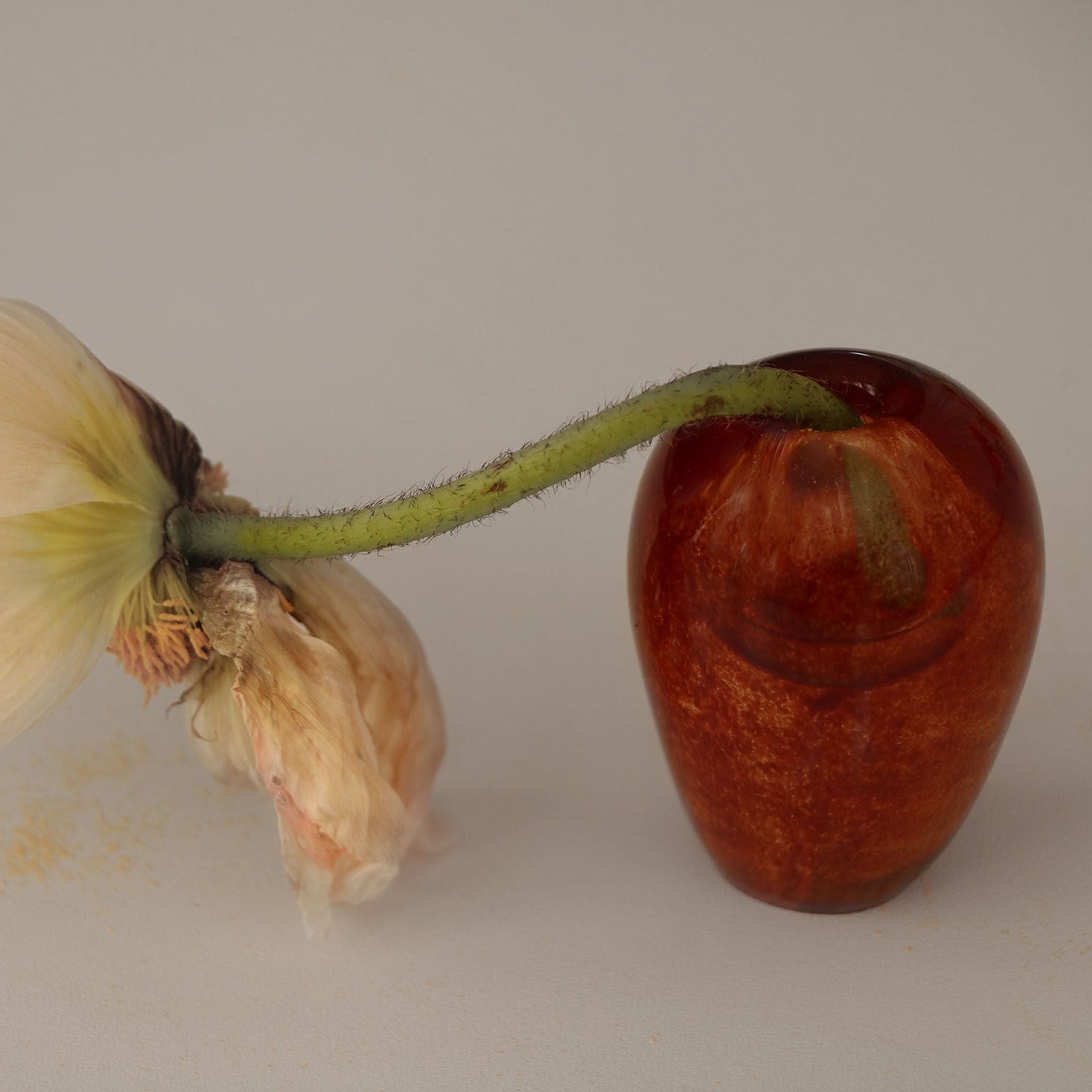 Mouth Blown Vase Liv Brown