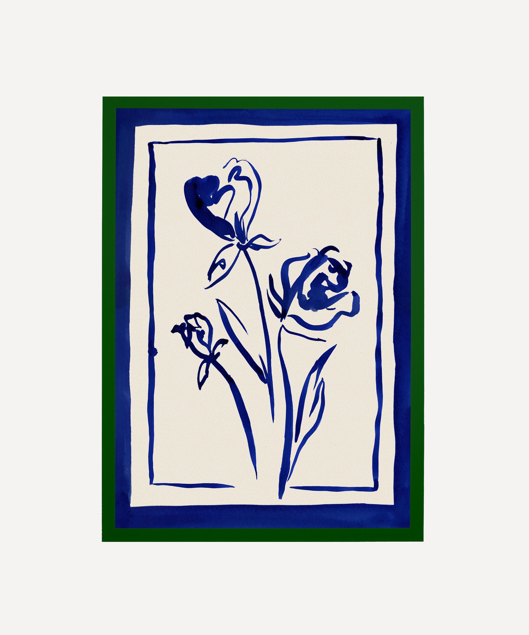 Roses Bleues (Blue Roses)- French Floral Art Print
