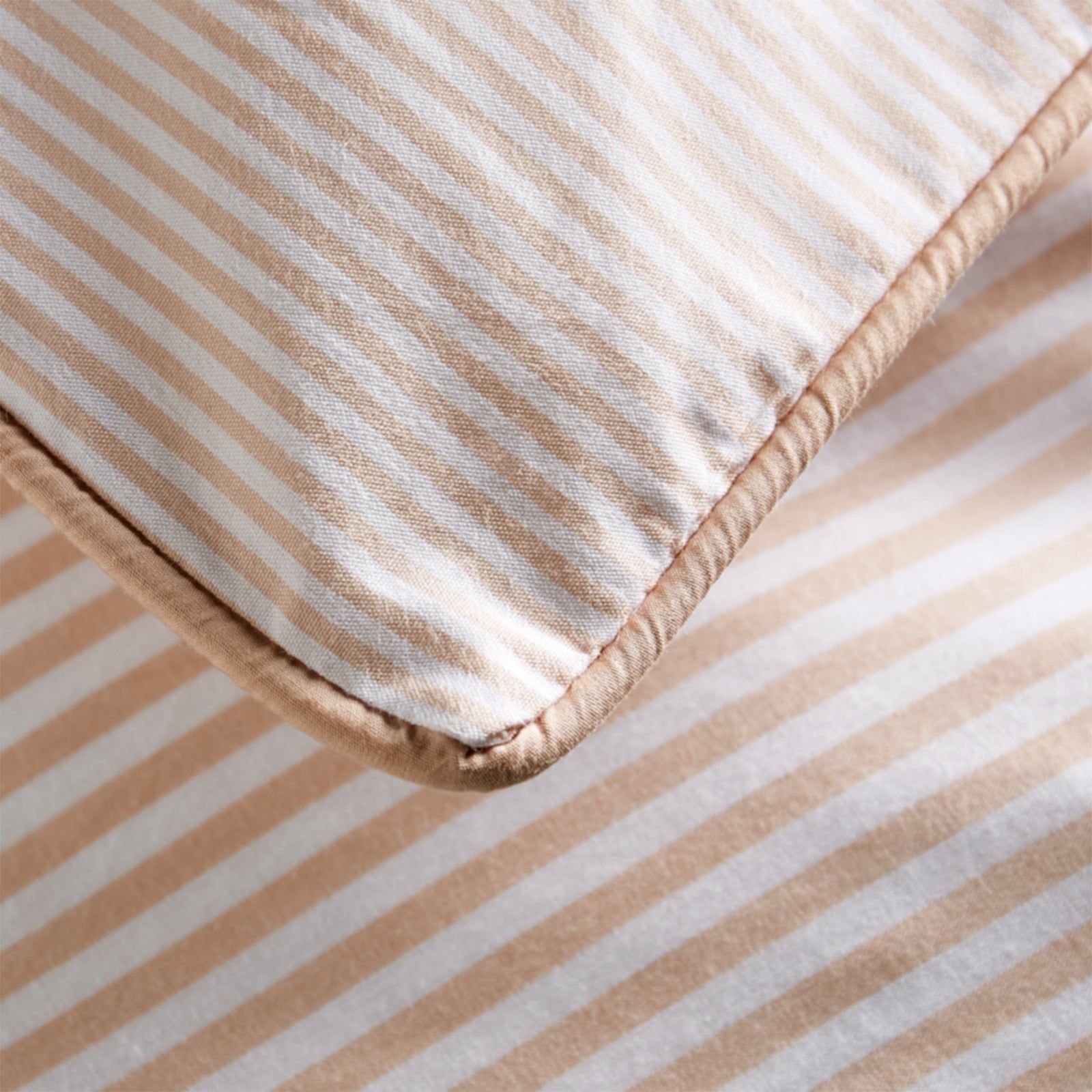 Luxury Organic Clay Pink Striped Pillowcases