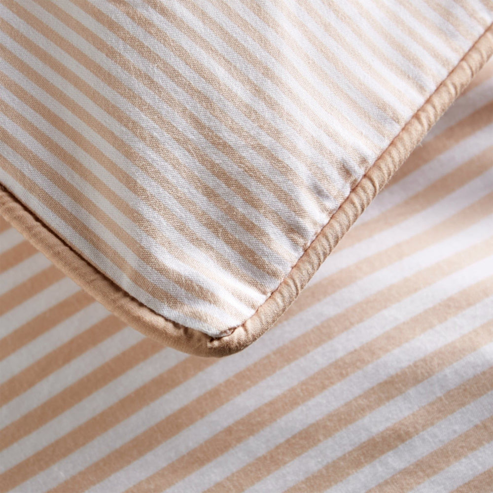 Luxury Organic Clay Pink Striped Pillowcases