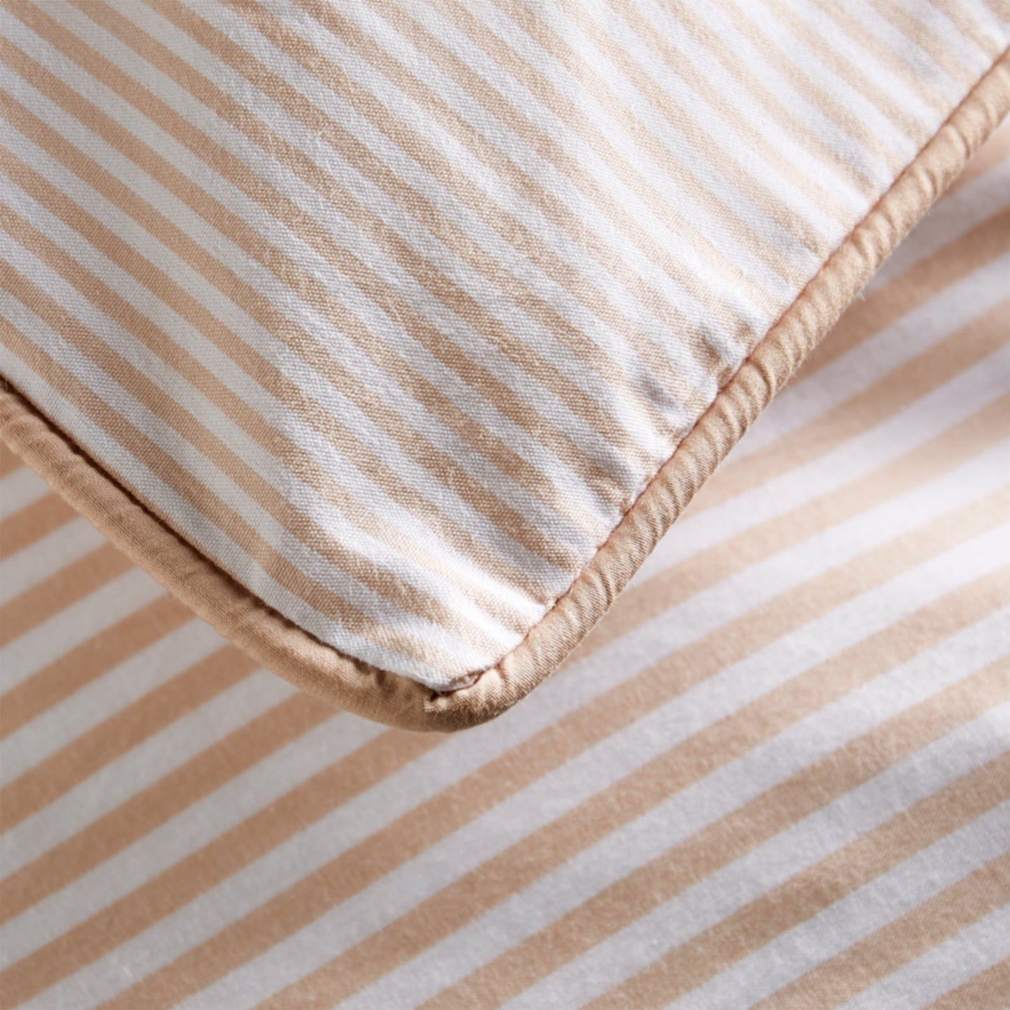 Luxury Organic Clay Pink Striped Pillowcases