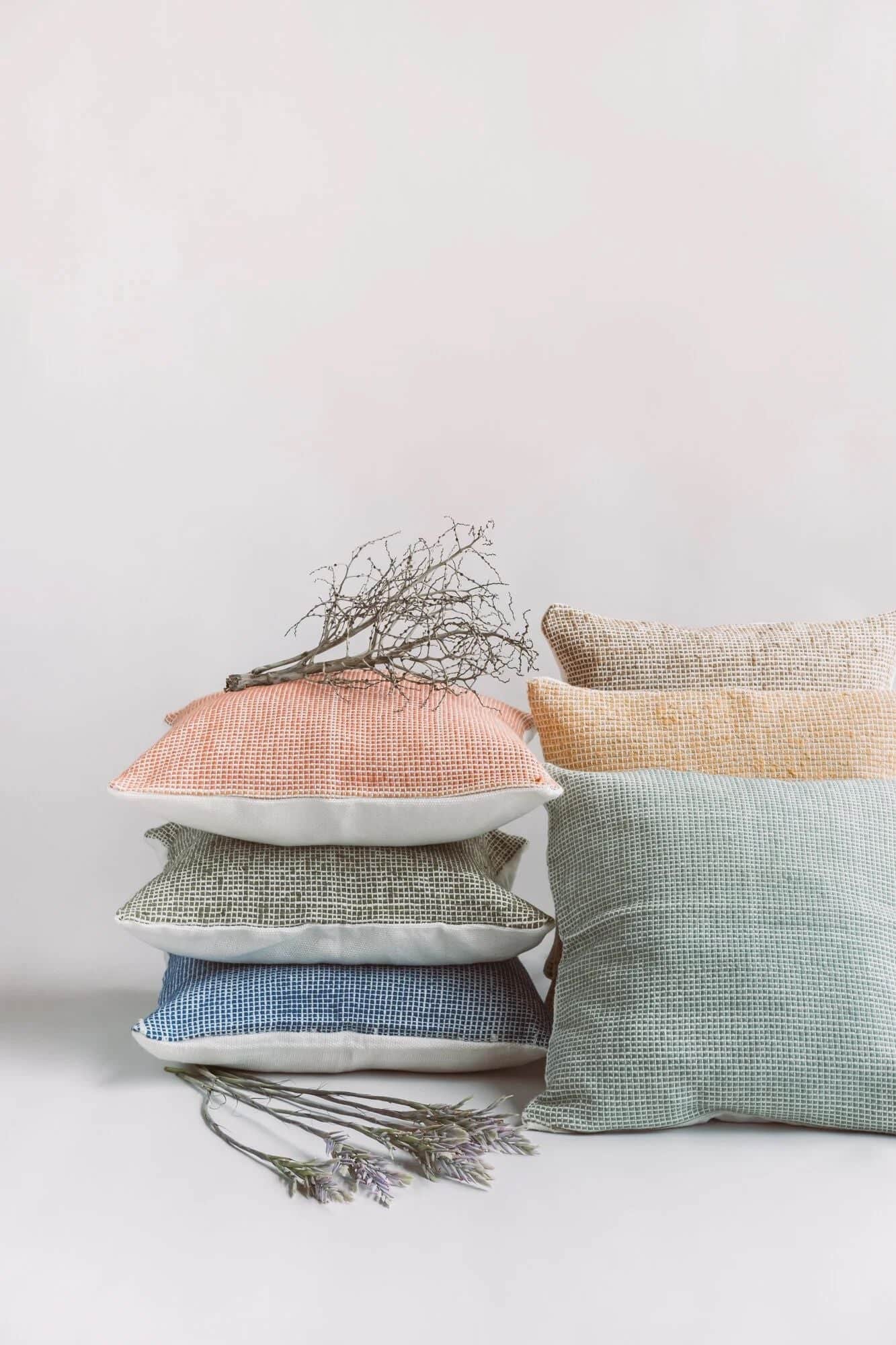 Organic Cotton Pillow from Colombia - Olive