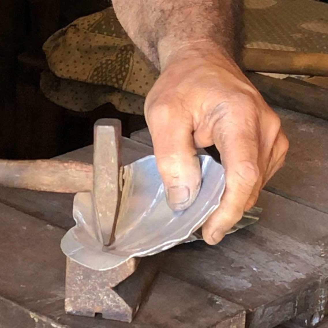 Small Hand-wrought Aluminium Shell Bowl