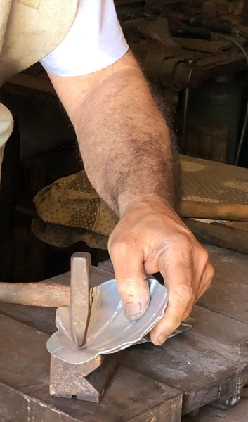 Small Hand-wrought Aluminium Shell Bowl