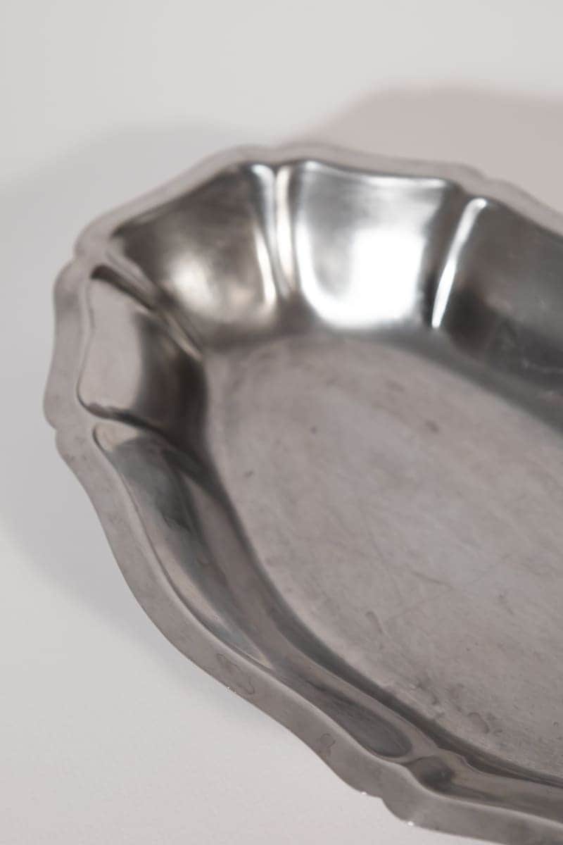 Vintage Adorned Oval Silver Dish