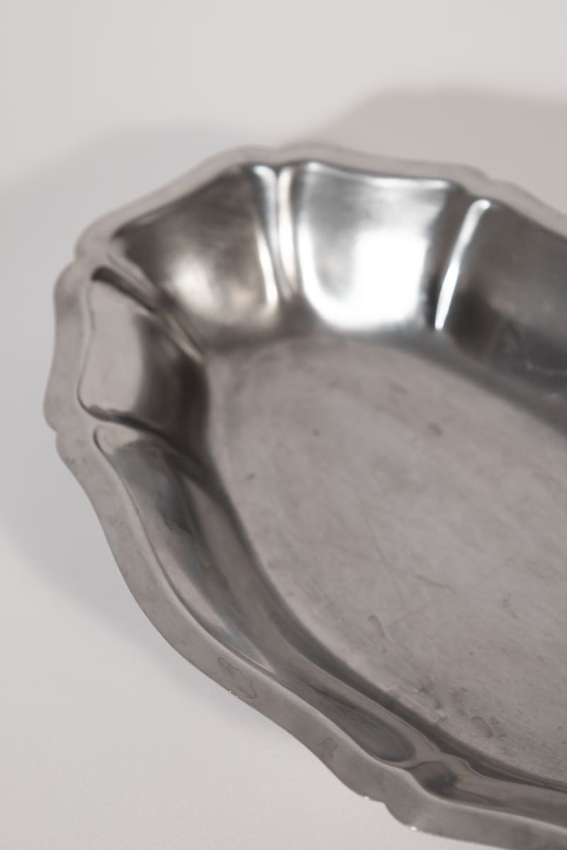 Vintage Adorned Oval Silver Dish