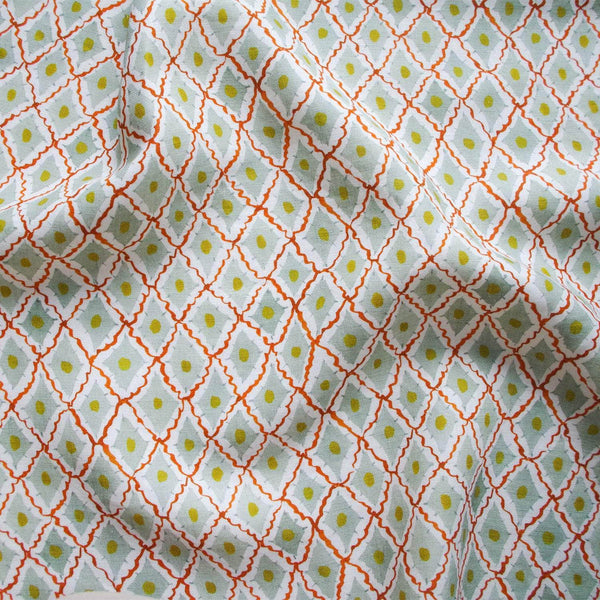 Printed Diamonds Fabric - Red