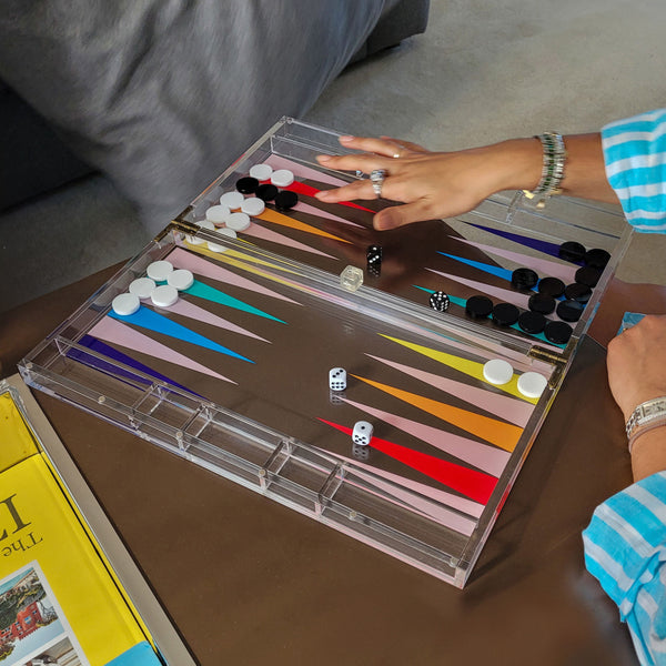 Rainbow Backgammon Set