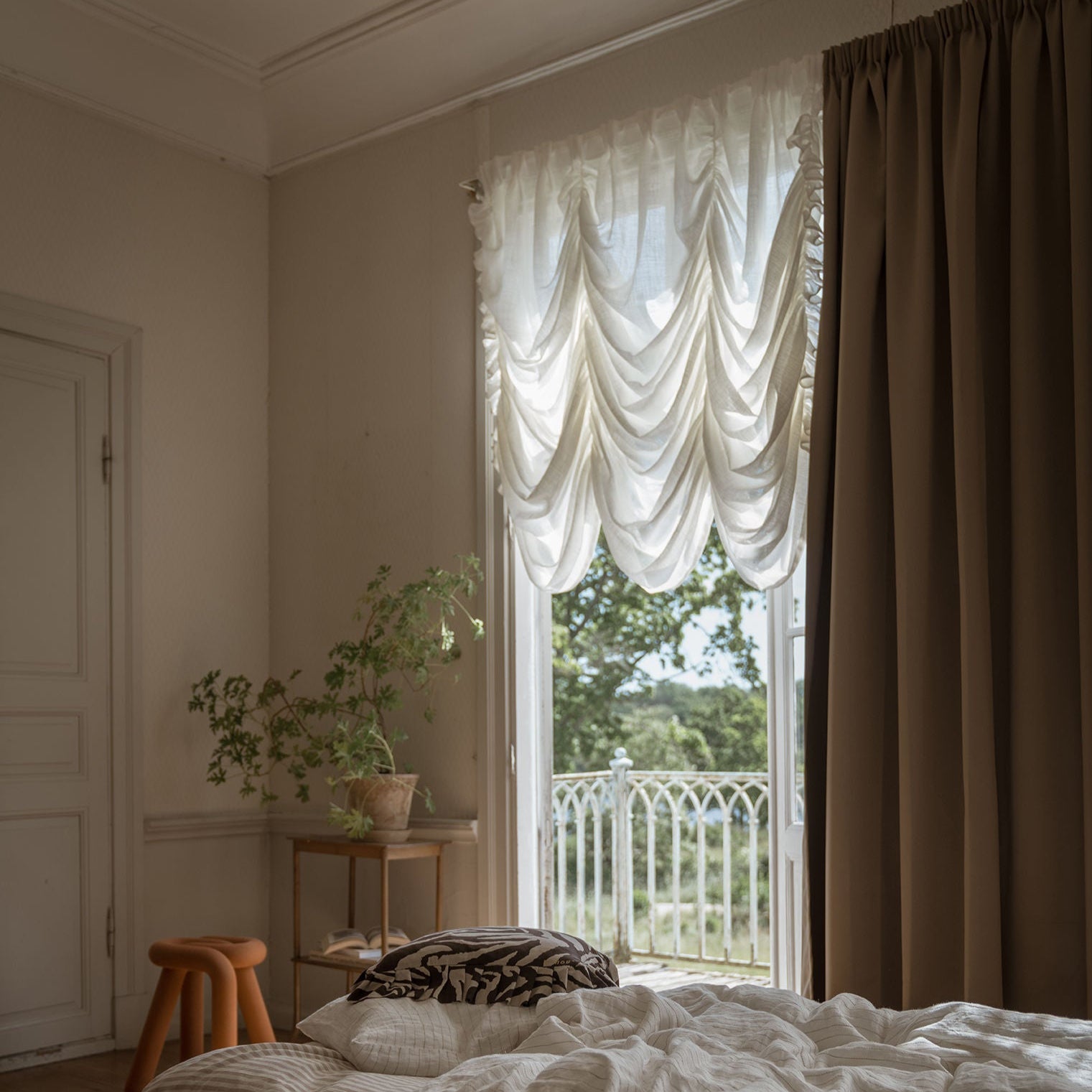 Draped Linen Curtain