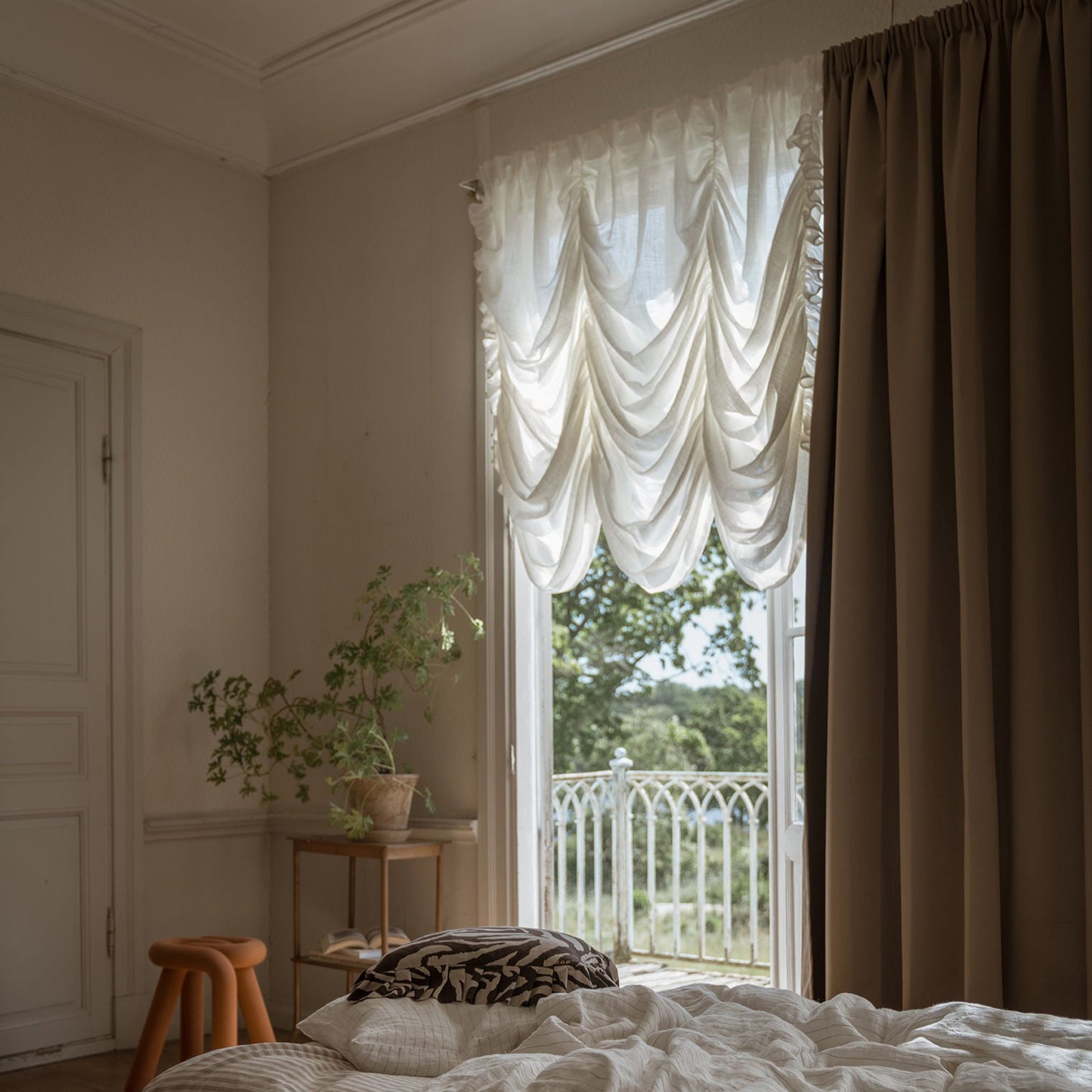 Draped Linen Curtain