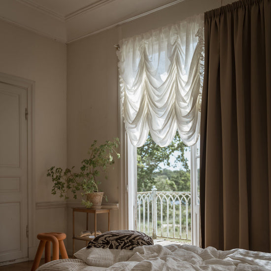 Draped Linen Curtain