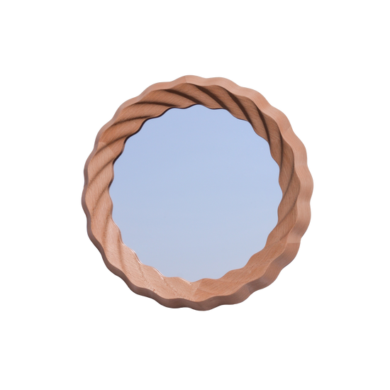 Kruller Porthole Mirror - Beech