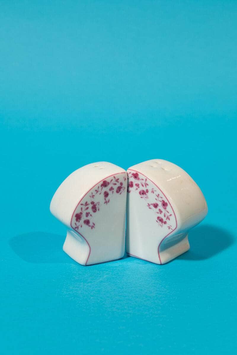 Fan Shaped Salt and Pepper Shaker Set