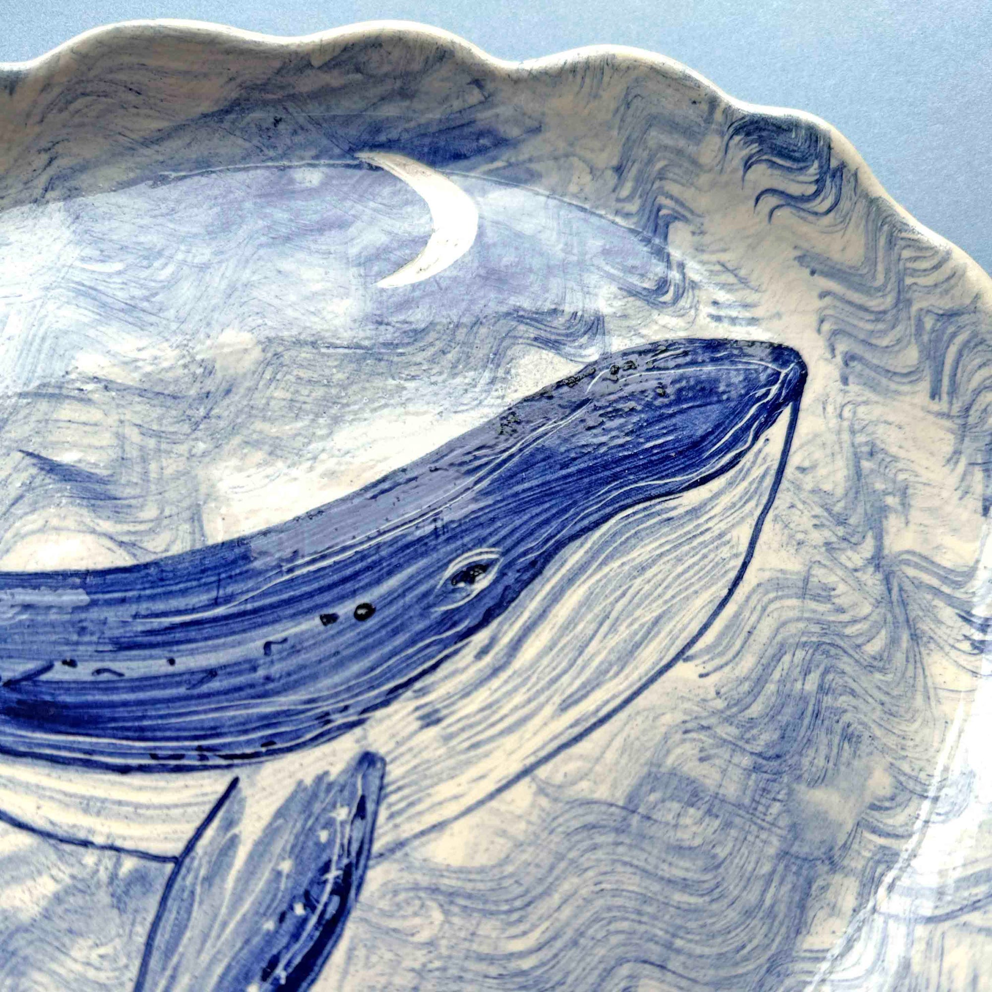 Humpback Whale & The Moon Serving Platter