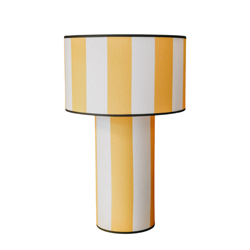 OCTAVEO - Yellow and White Striped Deckchair Table Lamp